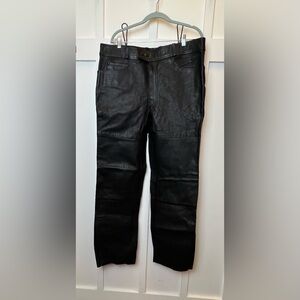 Vintage Vetter Leather Black Motorcycle Pants Size 40 Thick Heavy Quality Men’s